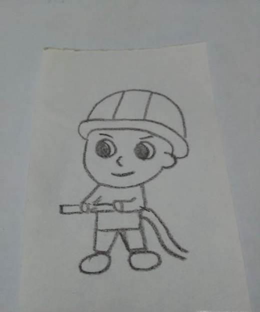 消防员简笔画 消防员简笔画儿童画