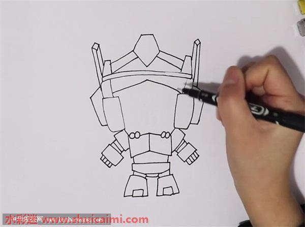 擎天柱怎么画 擎天柱简笔画步骤