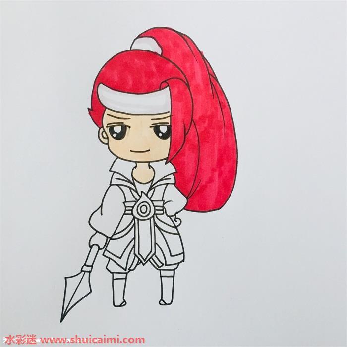 炫酷的王者荣耀韩信简笔画步骤教程