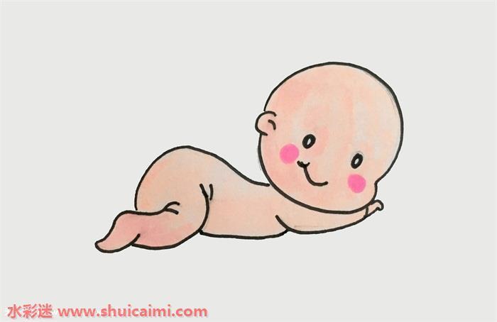 婴儿怎么画 婴儿简笔画彩色