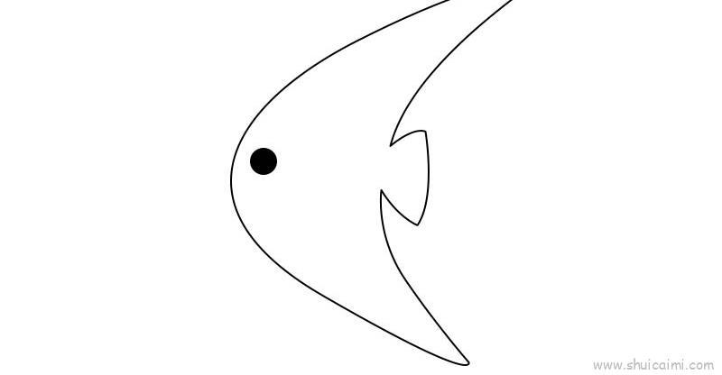 三角鱼儿童画怎么画 三角鱼简笔画步骤