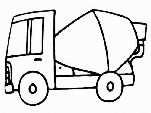搅拌车简笔画 搅拌车简笔画图片大全