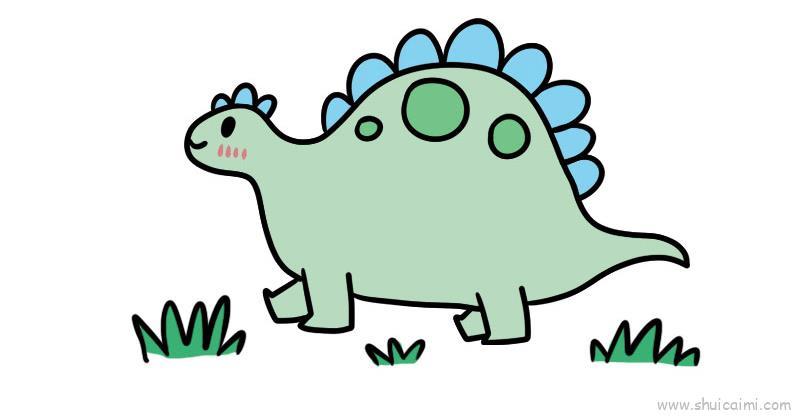 恐龙儿童画怎么画 恐龙简笔画简单