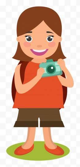 儿童拍照卡通简笔画 小朋友拍照卡通