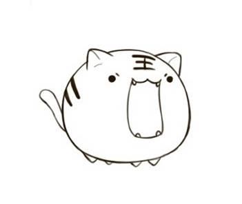 老虎简笔画图片大全可爱 老虎简笔画图片大全可爱简单