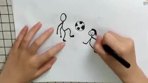 踢足球简笔画 踢足球简笔画儿童画