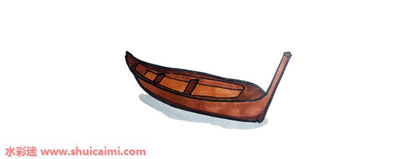 独木舟怎么画 独木舟简笔画简单彩色
