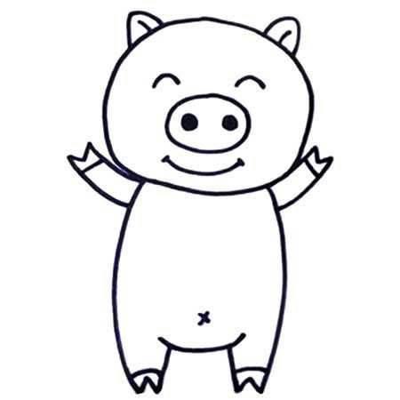 小猪简笔画图片大全可爱 小猪简笔画图片大全可爱彩色