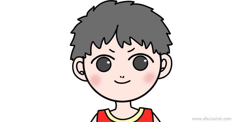 男孩头像儿童画怎么画 男孩头像简笔画图片