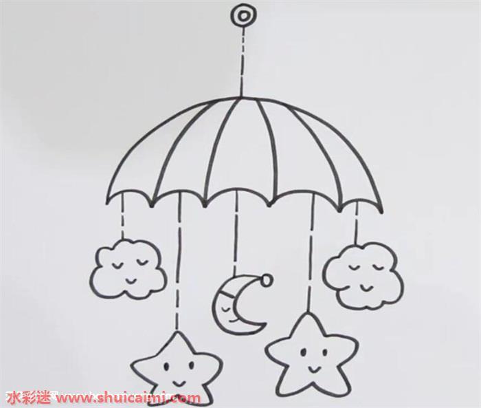 风铃怎么画 风铃简笔画简单好看带颜色