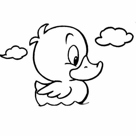 丑小鸭简笔画 丑小鸭简笔画故事图片
