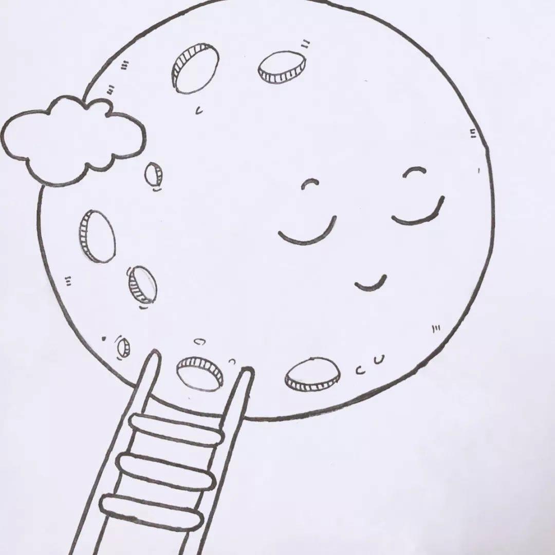 月球简笔画 月球简笔画怎么画