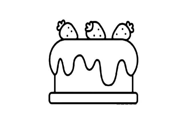 简笔画蛋糕 简笔画蛋糕图片彩色