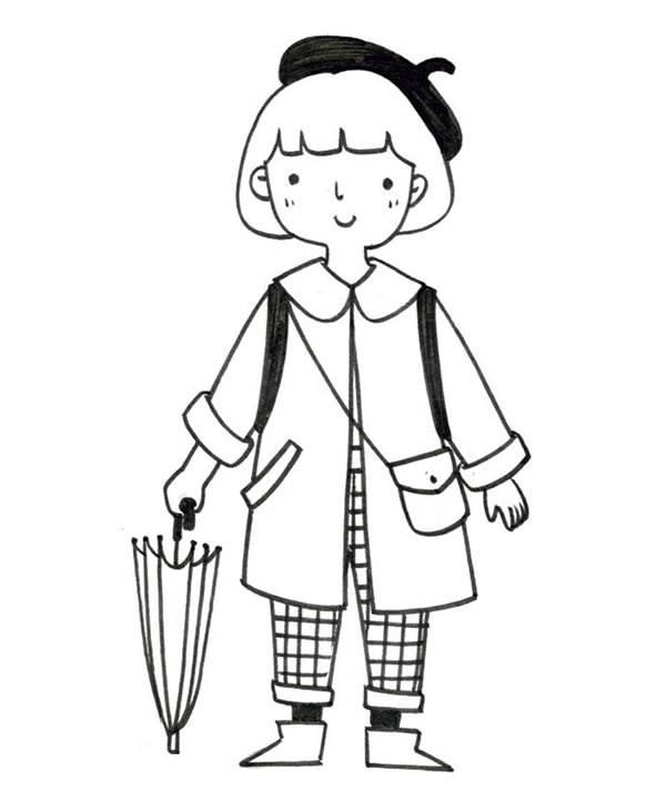 简笔画人 简笔画人物女孩可爱