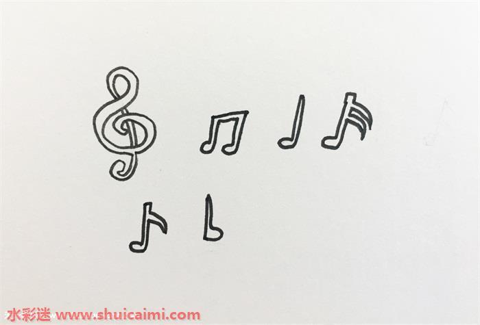 七个音符怎么画 七个音符简笔画图片大全带颜色
