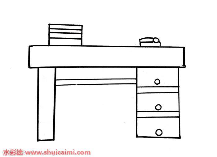 桌子怎么画 桌子简笔画步骤图