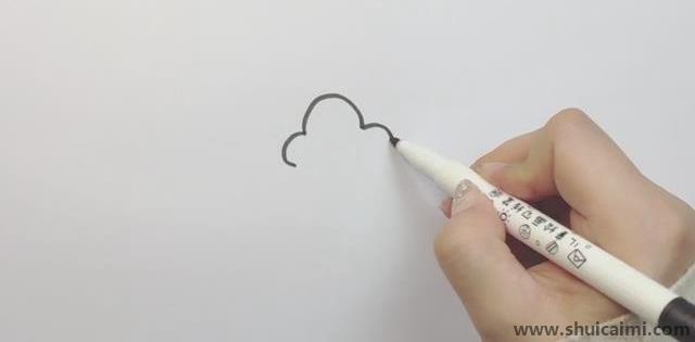 雨天标志儿童简笔画怎么画 雨天标志儿童画顺序