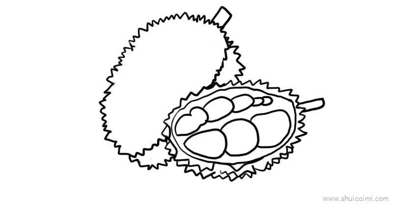 榴莲儿童画怎么画 榴莲简笔画图片大全