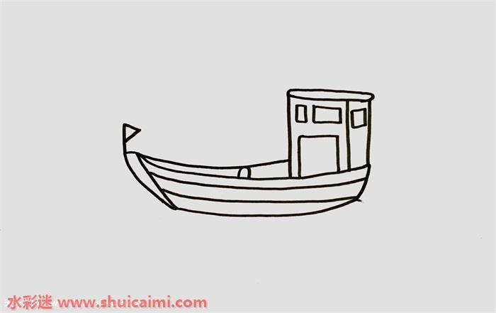 渔船怎么画 渔船简笔画彩色