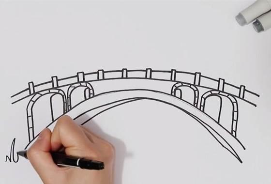 桥的简笔画 桥的简笔画图片