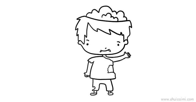科学怪人儿童画怎么画 科学怪人简笔画图片大全