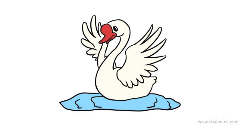 大白鹅儿童画怎么画 大白鹅简笔画好看