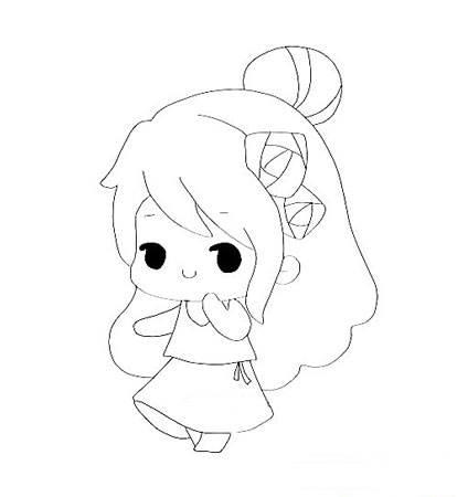 简笔画人物女孩可爱 简笔画人物女孩可爱全身
