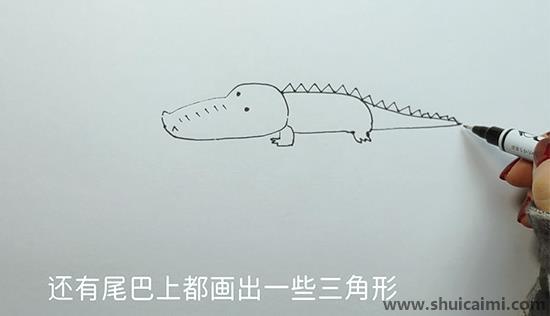 鳄鱼儿童画怎么画 鳄鱼简笔画彩色图片大全