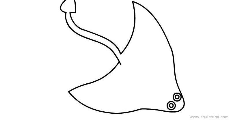 魔鬼鱼儿童画怎么画 魔鬼鱼简笔画顺序