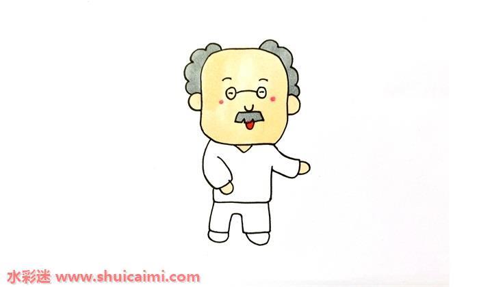 老爷爷怎么画 老爷爷简笔画简单好看彩色