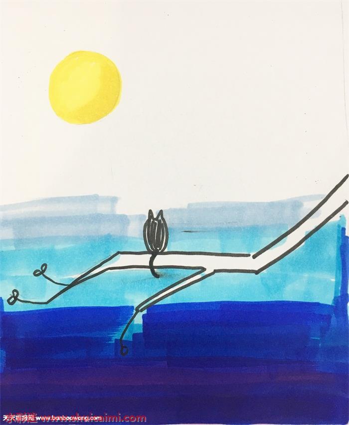 4个步骤教你用马克笔怎么画星空风景画