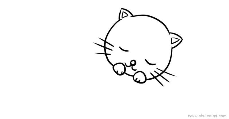 小花猫儿童画怎么画 小花猫简笔画步骤