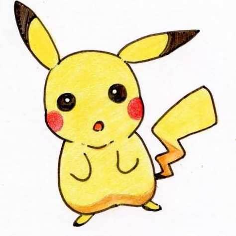 简笔画皮卡丘 简笔画皮卡丘最萌简单