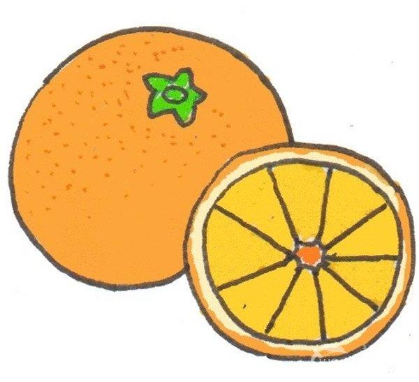橙子的简笔画怎么画 橙子的简笔画顺序