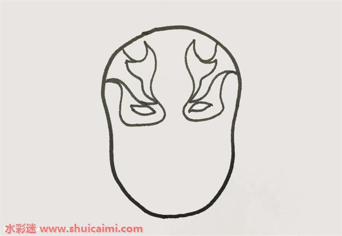 脸谱怎么画 脸谱简笔画图片带颜色