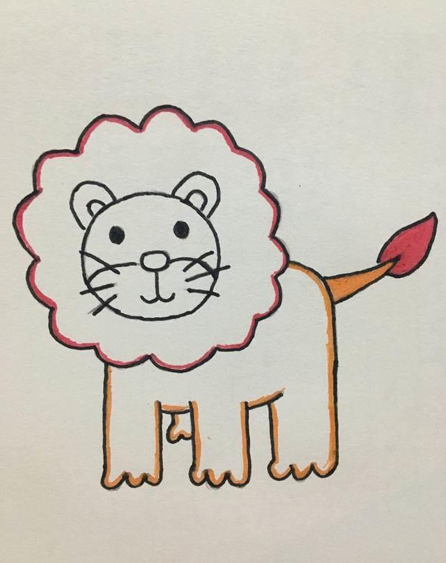 画狮子的简笔画 幼儿画狮子的简笔画
