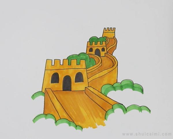 长城简笔画怎么画 长城简笔画步骤