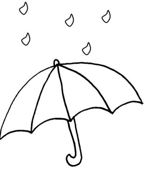 下雨简笔画 下雨简笔画彩色图片