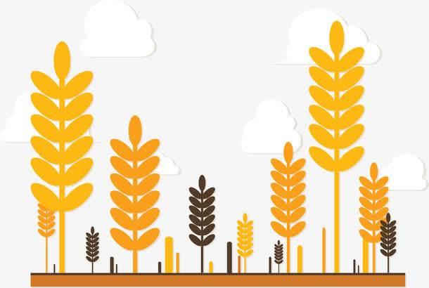 麦田简笔画 金色的麦田简笔画