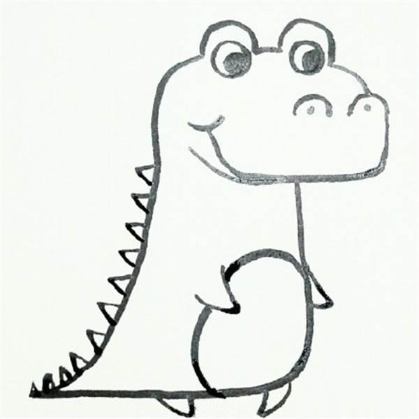 小鳄鱼简笔画 可爱的小鳄鱼简笔画