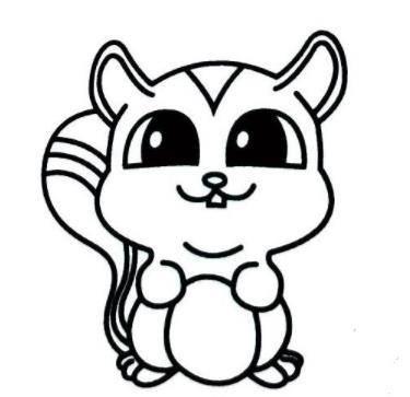 松鼠简笔画 松鼠简笔画可爱