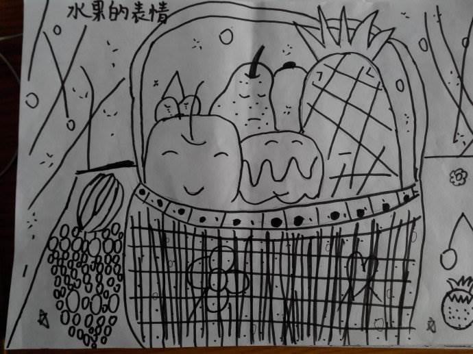 果篮简笔画 丰收果篮简笔画