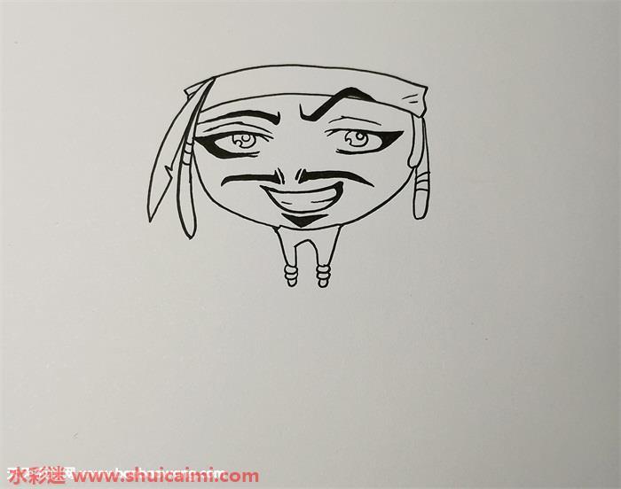 杰克船长怎么画 杰克船长简笔画画法