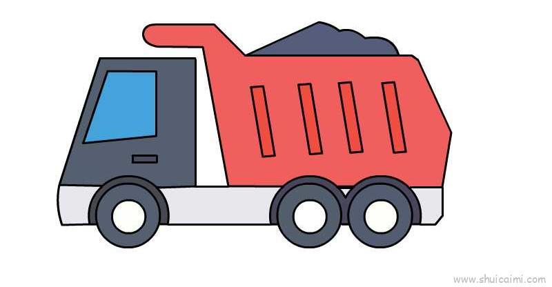 工程车儿童画怎么画 工程车简笔画简单