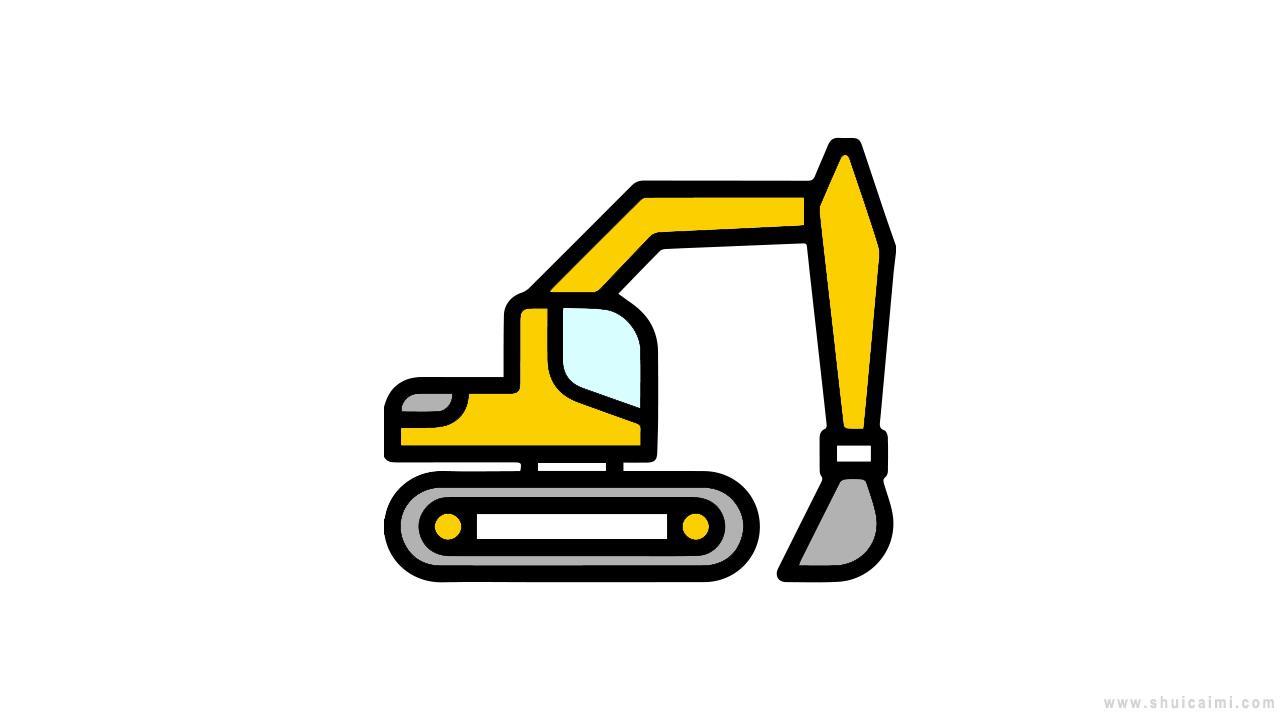 铲车简笔画怎么画 铲车简笔画图片大全