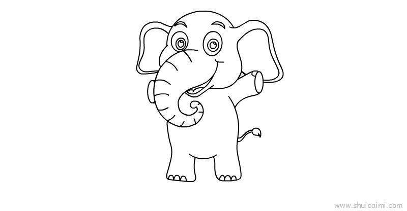 大象儿童画怎么画 大象简笔画简单又好看