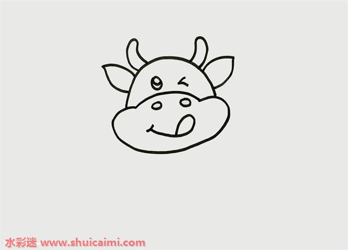 牛怎么画 牛简笔画图片彩色