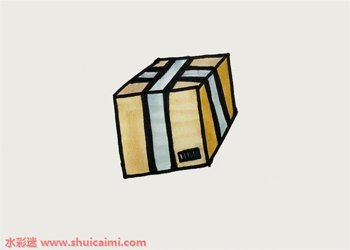 立体箱子简笔画怎么画简单易画彩色
