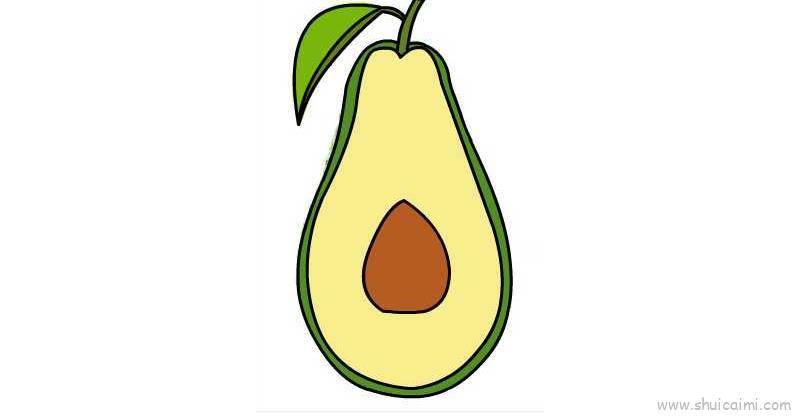 牛油果儿童画怎么画 牛油果简笔画图片