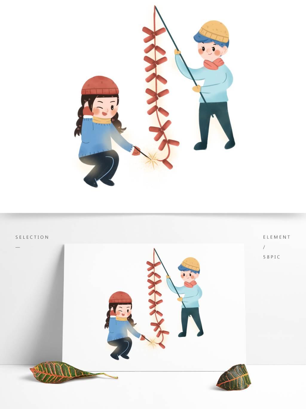 过年放鞭炮的简笔画怎么画 过年放鞭炮的简笔画怎么画的